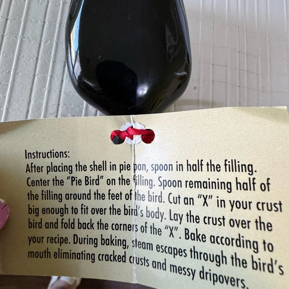 Sur La Table Black ceramics pie bird